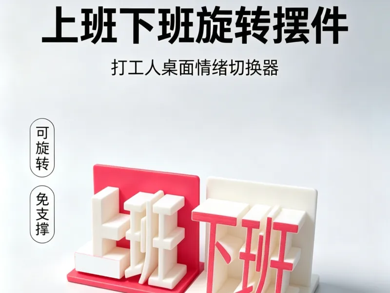 上班下班旋转摆件