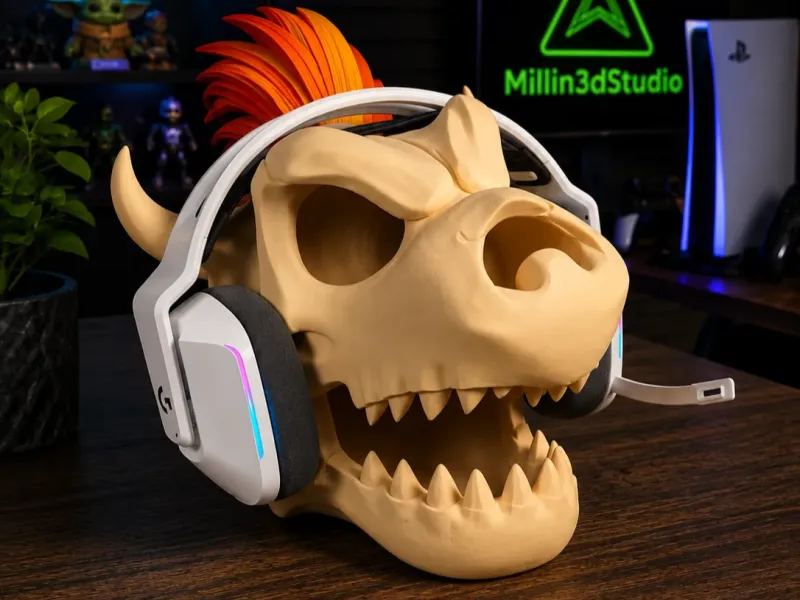 Bowser skull Headphone controller Stand (No CFS needed)
