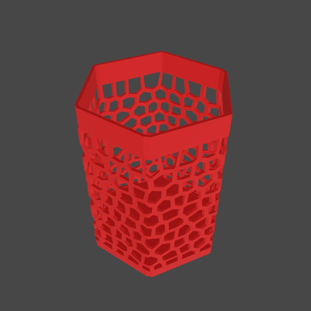 Home print settings: 维诺图 镂空笔筒&灯罩 正六边形 K2P.3mf