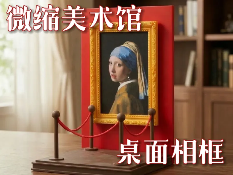 微缩美术馆相框 谷美 手办盲盒展示收纳