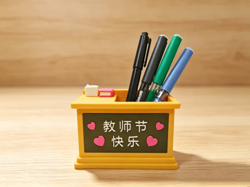 教师节小课桌笔筒