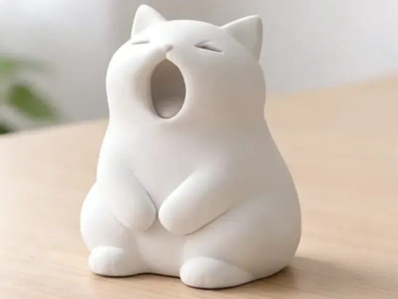 打哈欠的猫