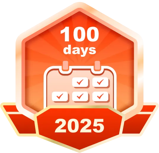 连续签到100天勋章