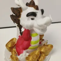 兔子坐在元宝上-0