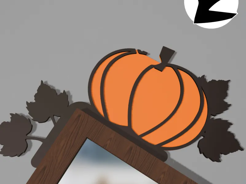 (Dual Color) Pumpkin for Top of Door Frame
