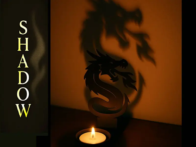 Shadow Art - Abstract Dragon