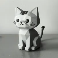 可爱小猫-高颜值简单几何创意模型摆件系列-2