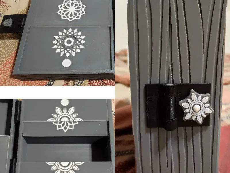 Scatola decorata effetto legno