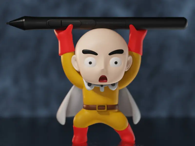 Chibi Saitama Pen Holder – Cute 3D Printable Desk Figure