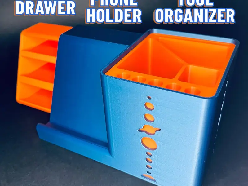 Phone holder drawer tool organizer space theme