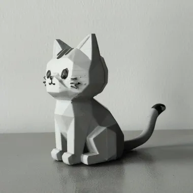 可爱小猫-高颜值简单几何创意模型摆件系列-0