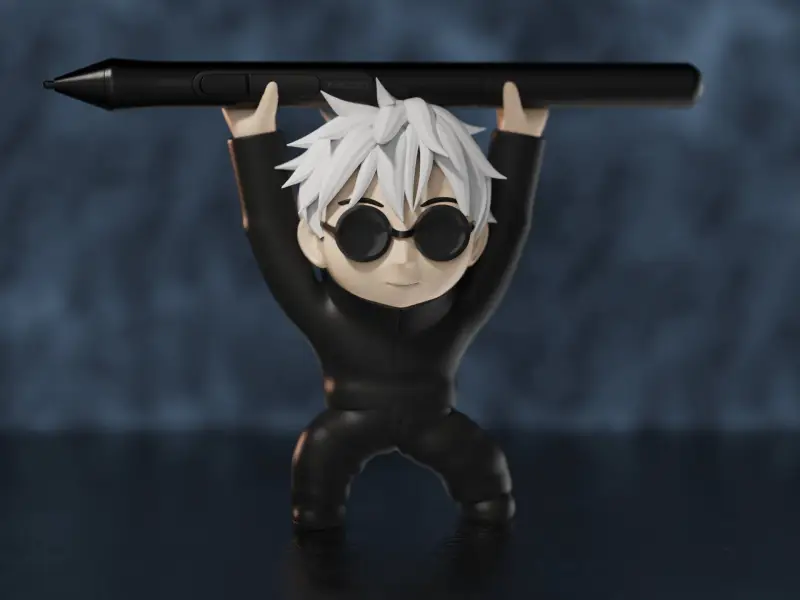 Chibi Gojo Satoru Pen Holder – Cute 3D Printable Desk Figure