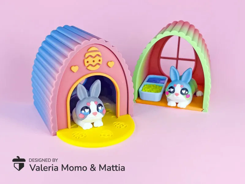 Diorama for Cute Flexi Animals, Cute Bunny Edition