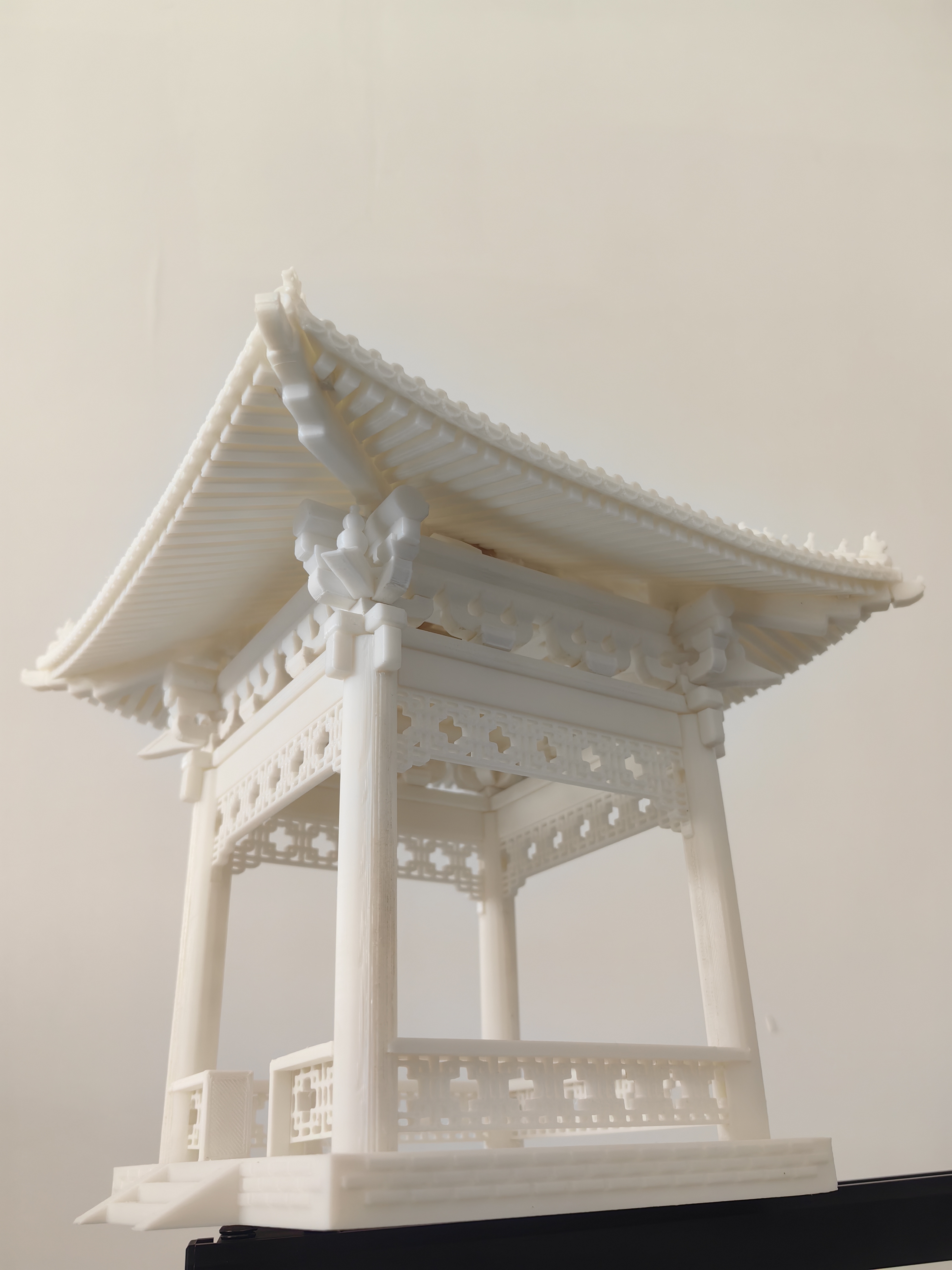 古建筑古风四角亭子单层四方亭拼装模型