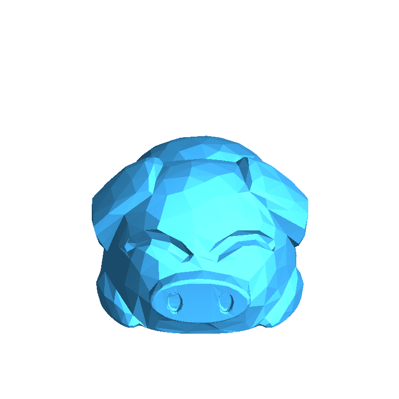 Low-Poly 3D Model - Pig 低面數- 豬