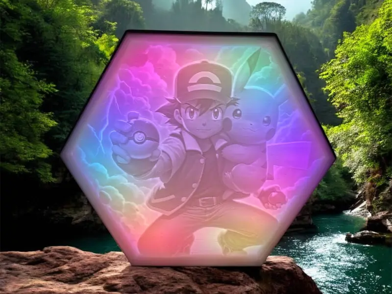 Hexagon Lamp LED RGB - Pokemon 004