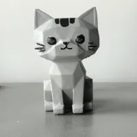 可爱小猫-高颜值简单几何创意模型摆件系列-1