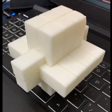 鲁班锁：三轴锁-12柱B款（已打印拼装无问题，拼装难度：中级）-1