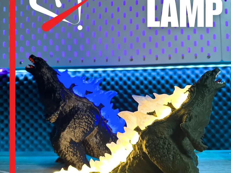 Godzilla Lamp – A Roaring Glow!