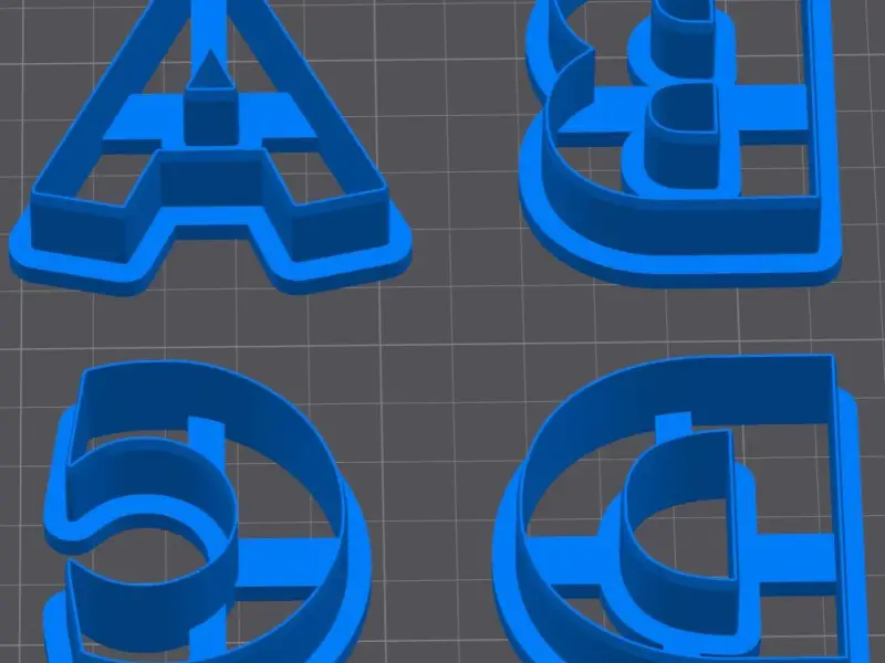 Letter Cookie Cutters A-M - 2 Inch Size