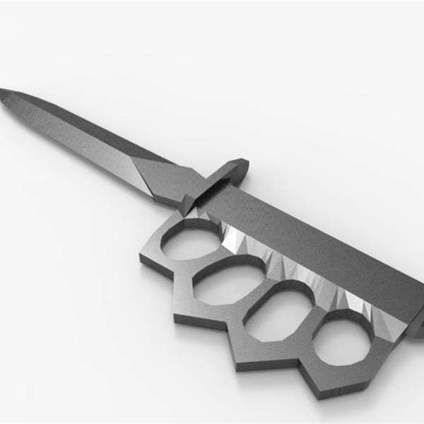 Brass Knuckles Knife 3D model