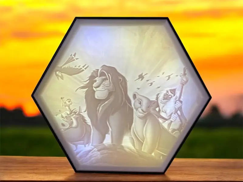 Hexagon Lamp LED RGB - König der Löwen 001