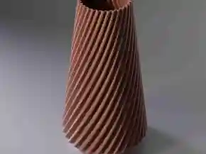 Vase 0021 B - Sharp twisted vase