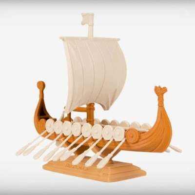 维京龙头船-3d打印模型