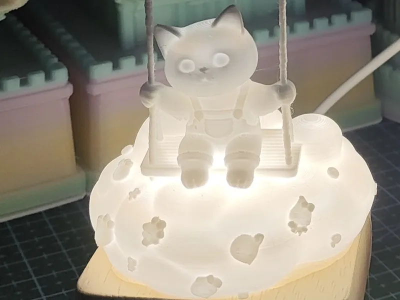云上秋千小猫小夜灯