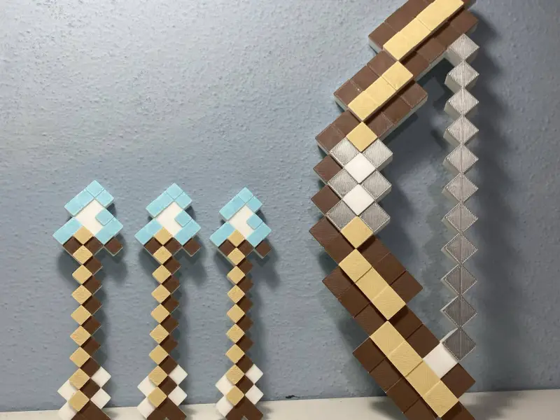 Minecraft Bow with Arrows