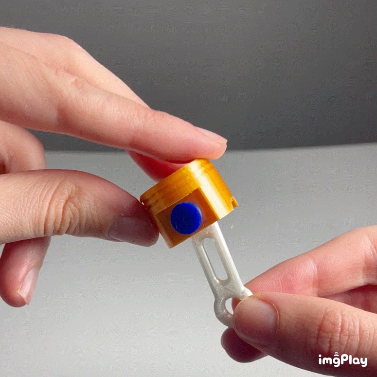 SMALL PISTON TOY - MECHANICAL KEYCHANI and KEYHOLDER