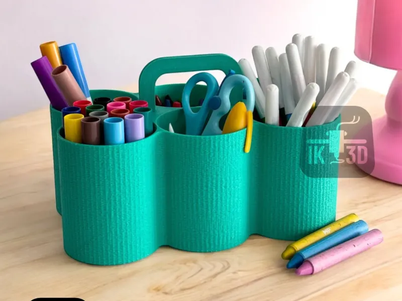Pencil Holder Organizer With 6 Compartments
