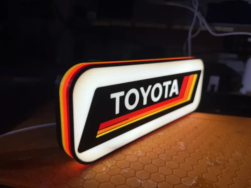 Classic Toyota Logo Lightbox and wall art