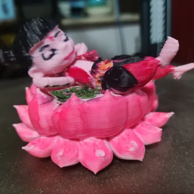 哪吒躺莲花座-1