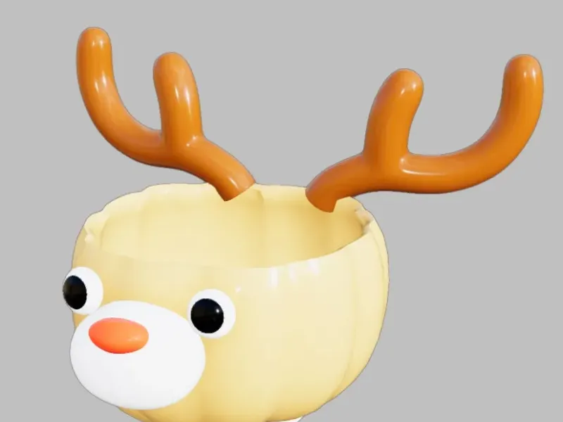 Xmas Deer Cup or Pen-holder