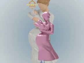 💖 Happy Mother’s Day Sculpture – A Tender Tribute in 3D 🌸✨